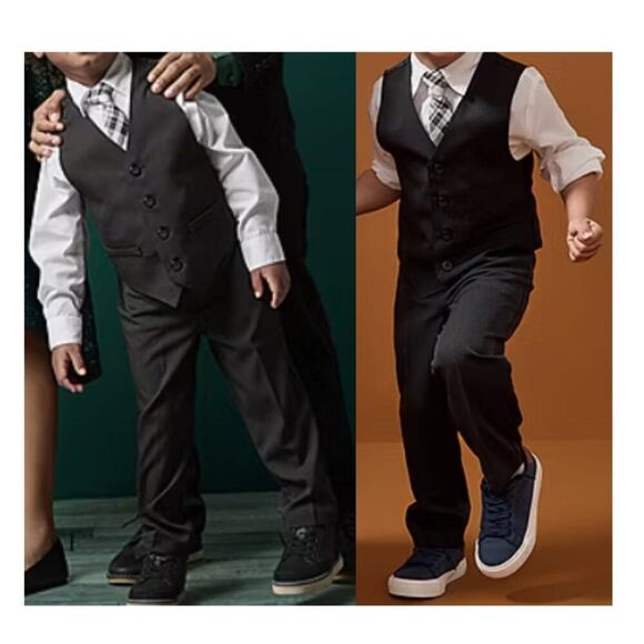 Van Heusen | Toddler Boys 4-pc. Formal Black 4-Piece Suit Set Size 5T-NWT - Picture 3 of 15